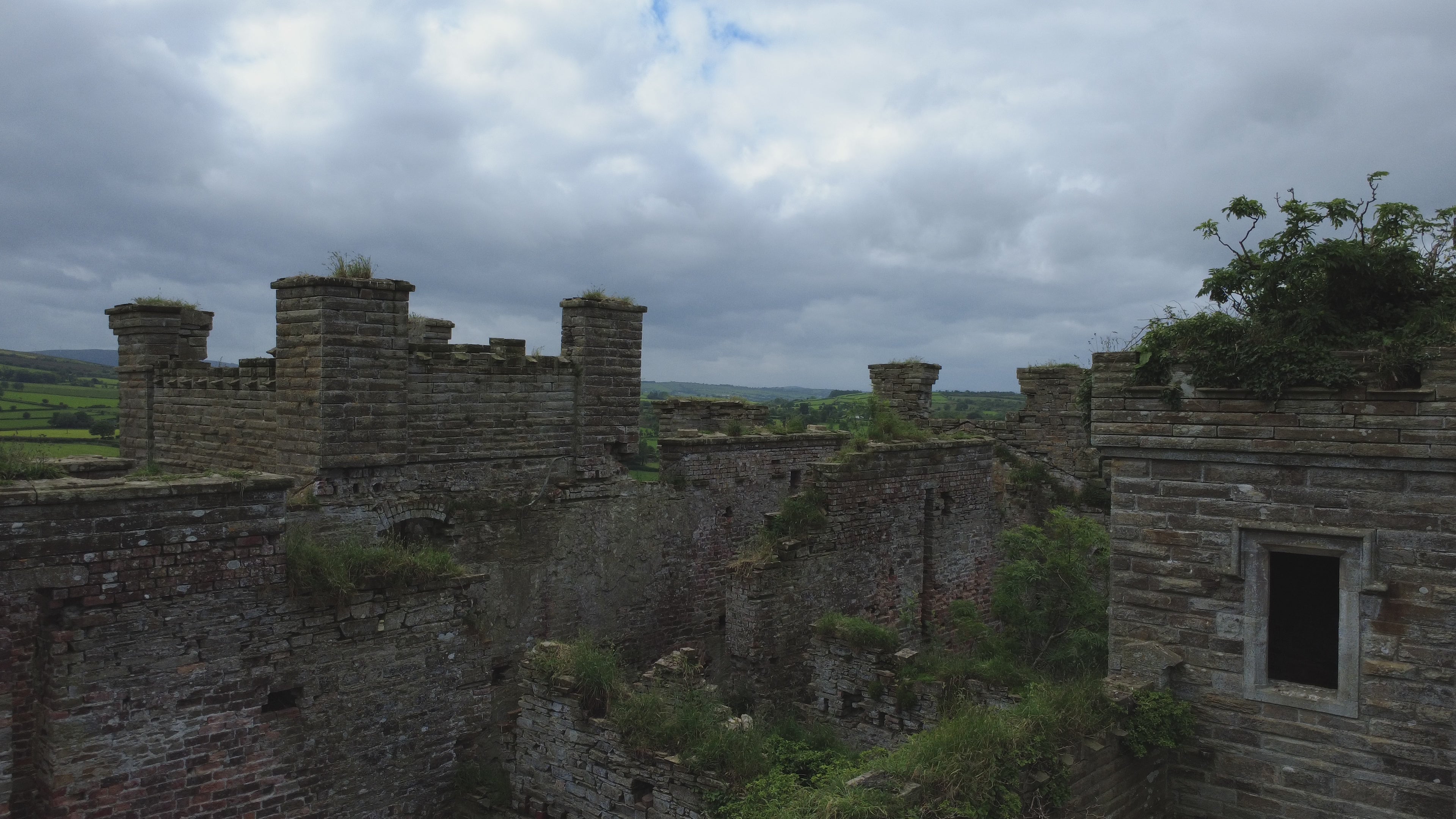 Altinaghree Castle Ruins Close Up, County Tyrone | 4K Cinematic Stock Footage